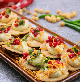 Hummus Papdi Chaat Recipe